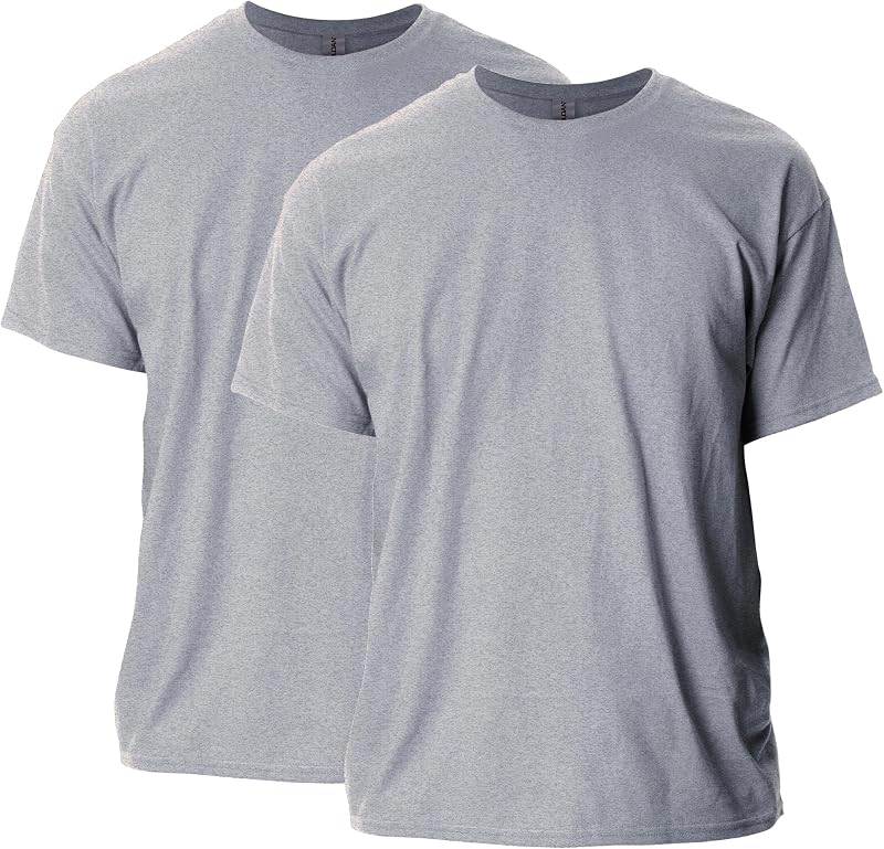 Unisex-Erwachsene Ultra Cotton, Style G2000, Multipack T-Shirt, Sport Grey (2er-Pack), S