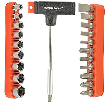 Dayton Tools T-Bar Magnetic Screwdriver Set (Multicolor, 22-Piece)