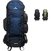 Teton 75L Explorer Internal Frame Backpack for Hiking, Camping, Backpacking, Rain Cover Included, Ocean