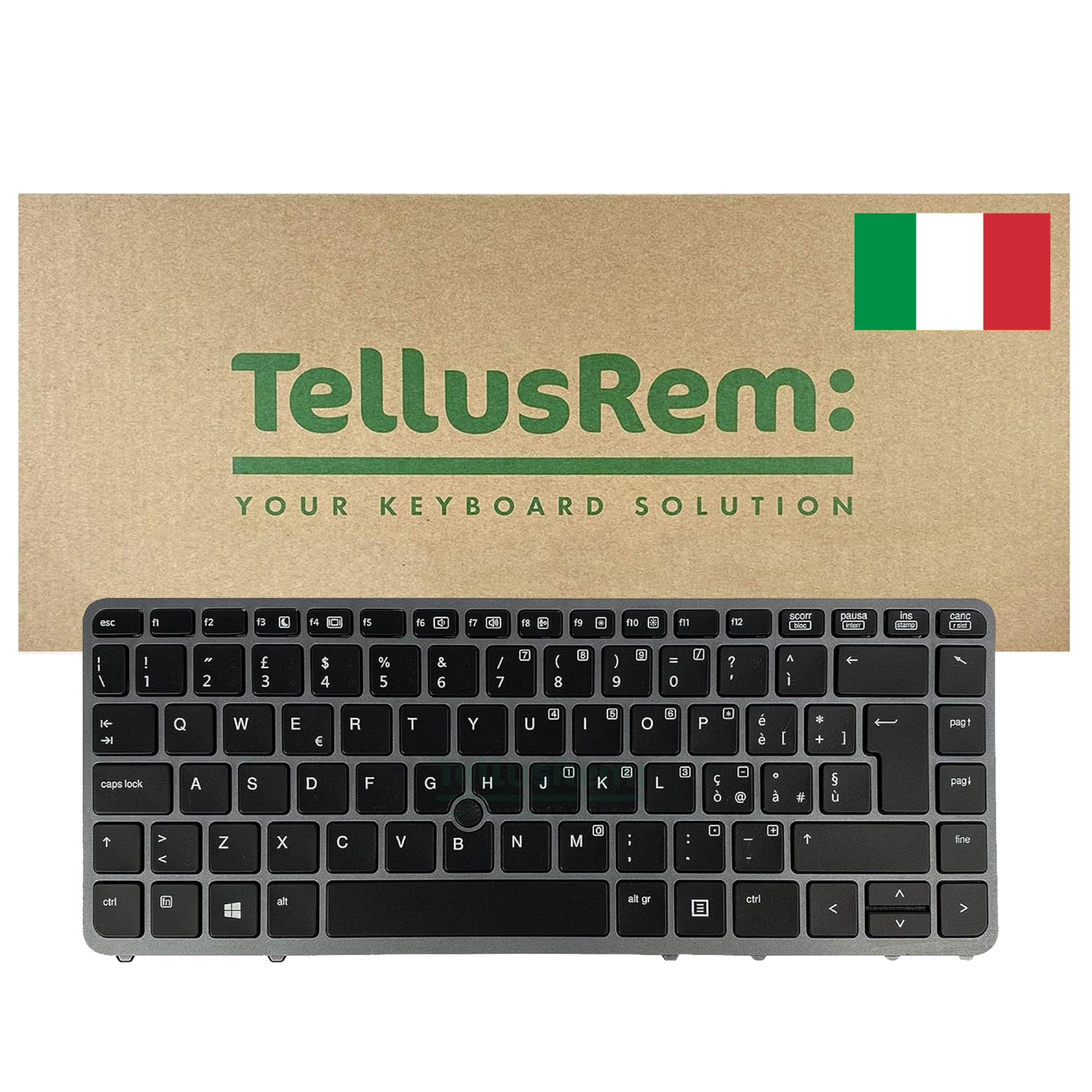 replacement Italian non-backlit keyboard for HP 840 G1, 840 G2, 850 G1, 850 G2