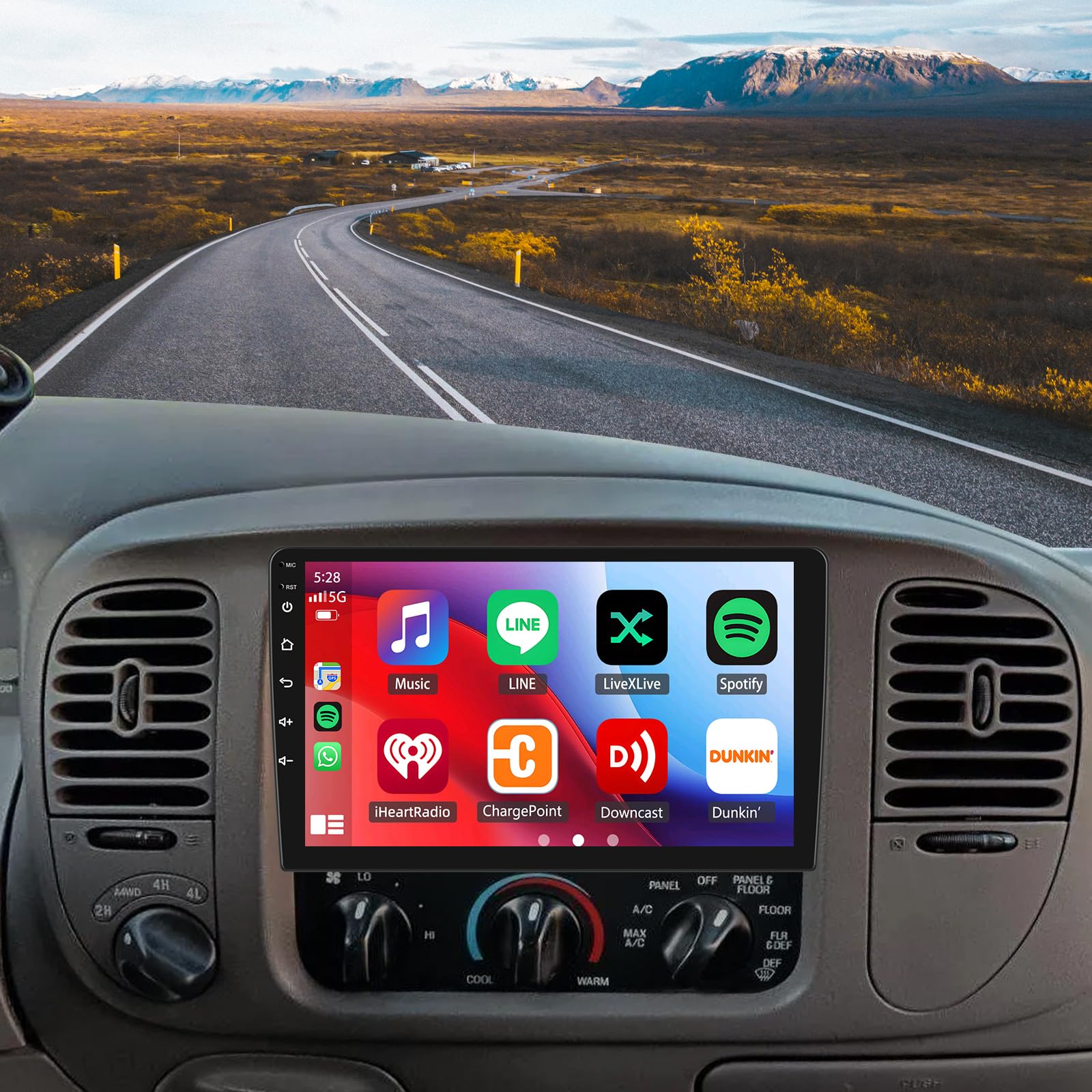 Photo 1 of  Car Stereo Radio for Ford F150 1997-2004 10.1 inch Touch Screen Car Stereo w/Wireless Carplay Android Auto Support GPS Bluetooth WiFi FM RDS DSP 