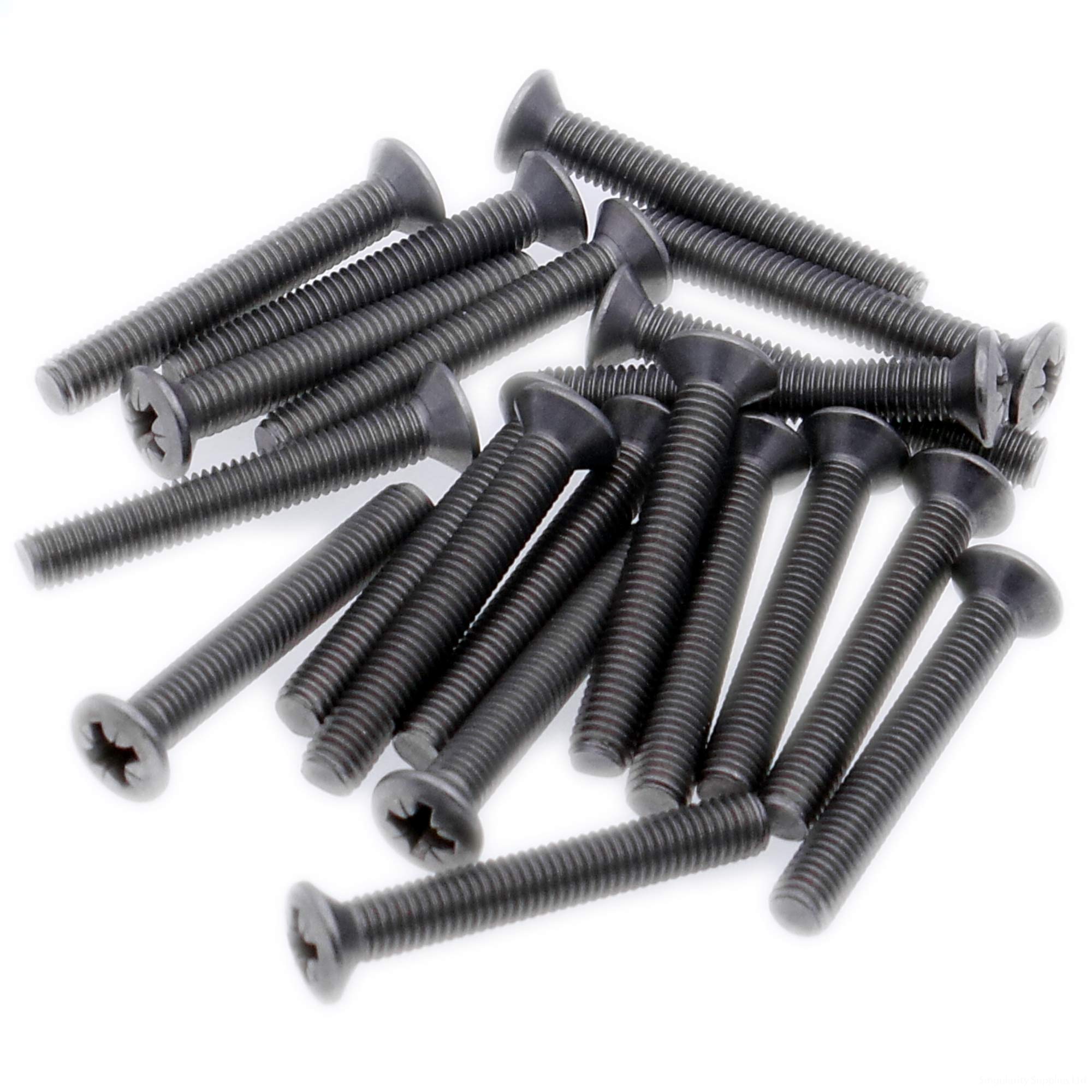 M4 (4mm x 12mm) Pozi Raised Countersunk Machine Screw (Bolt) - Stainless Steel (A2) (Pack of 20)