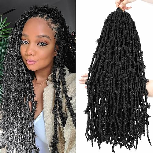 Butterfly locs Crochet Hair 24 Inch 6 Packs Soft Distressed Locs