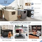 Explore Land 36 Inch Dog Crate Cover Universal Fit Polyester Black view 5