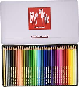 Caran dache Crayons de couleurs FANCOLOR Assortiment de 40 ...