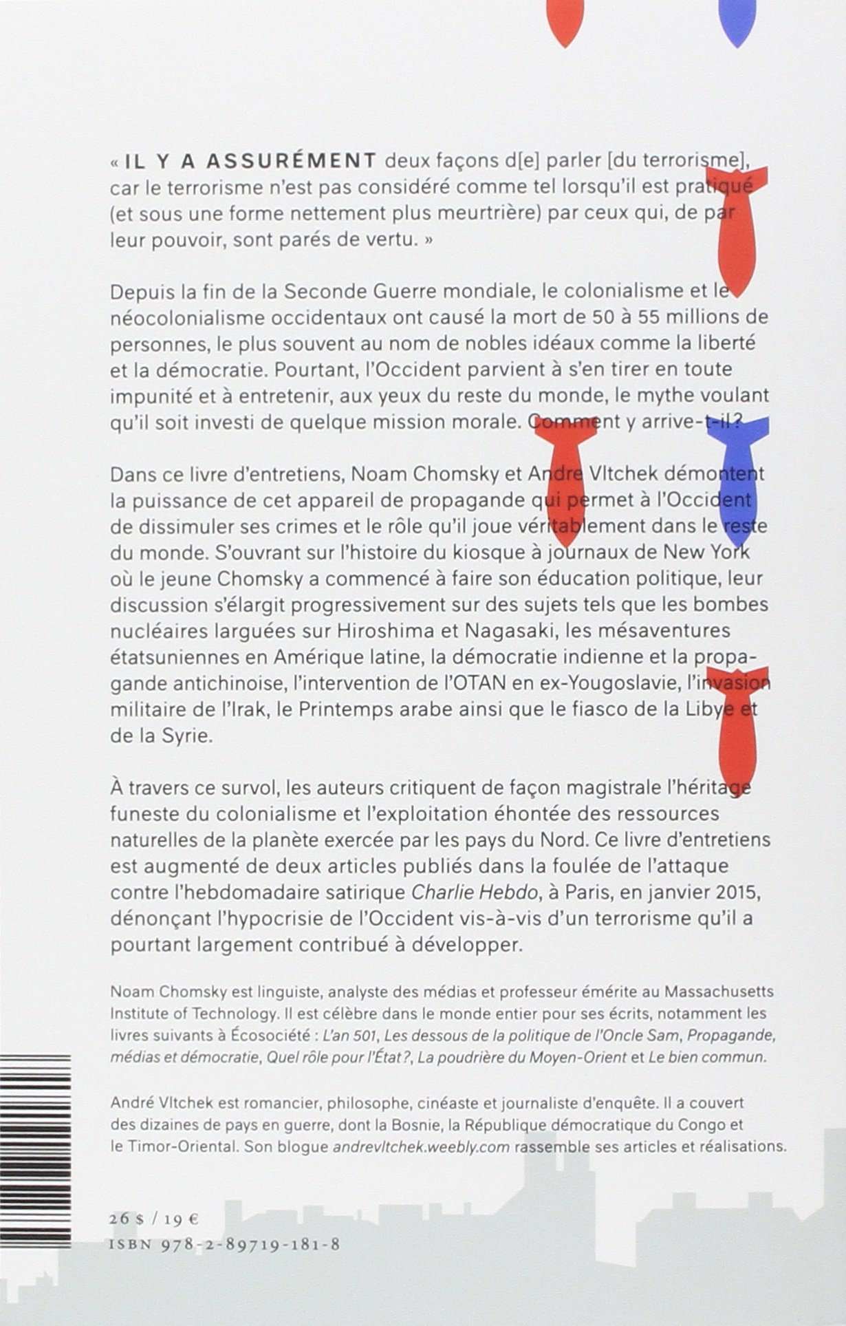 Amazon Fr L Occident Terroriste D Hiroshima A La Guerre Des Drones Chomsky Noam Vltchek Andre Livres