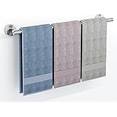 Brushed Nickel Towel Bar, 24 Inch Towel Racks for Bathroom Wall Mounted, SUS304 Stainless Steel Bathroom Towel Holder, Total Length 26.4 Inch Towel Bars
