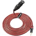 Devinal XLR to 1/8" inch Balanced Microphone Cable, 3.5mm to 3 Pin XLR Female Interconnect Adapter, XLR Female to Mini Jack Stereo Audio Connector, for Computer, Cameras, Speakers 10 Feet
