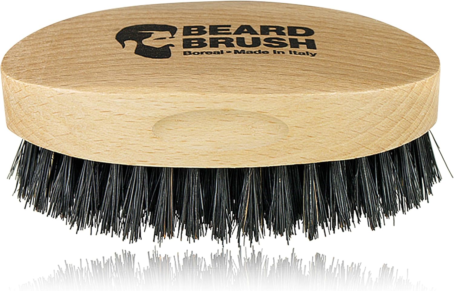 Beard Brush for Men. 100% natural. Beech Wood and Pure Boar Bristle. 100% Made in Italy, brown, 97 gr