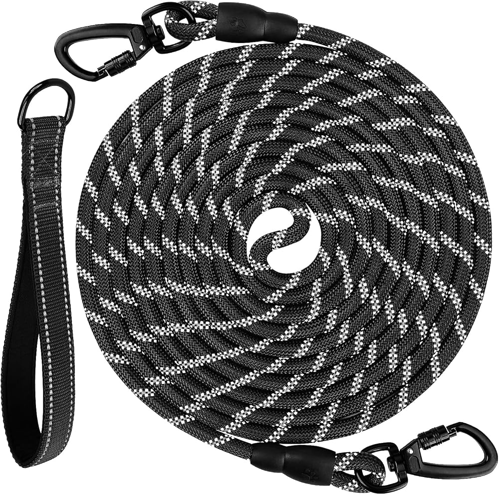 Joytale Padded Handle Long Dog Leash 5M 10M 15M 20M Heavy Duty Clip 10mm