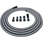 Cen-Tec Systems 94731 Quick Click 30 Ft. Hose for Home and Shop Vacuums with Expanded Multi-Brand Power Tool Adapter Set for 