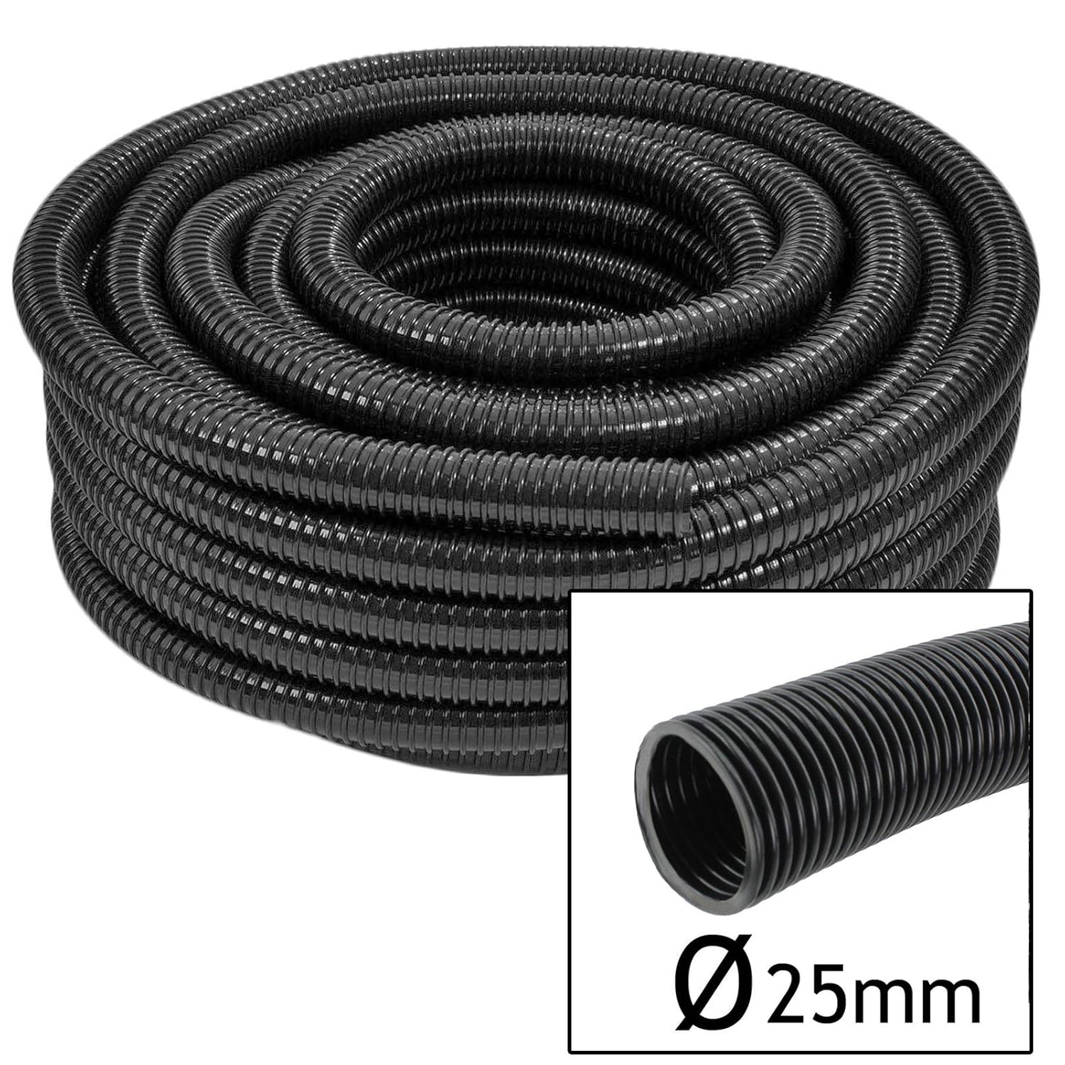 Spares2go Premium Quality 25mm Flexible Fish Pond Hose Flexi Pump Pipe