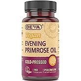 DEVA Vegan Evening Primrose Oil, Cold-Pressed, Unrefined, 90 Capsules, 1-Pack