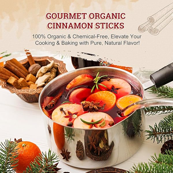 52USA CINNAMON STICKS, CINNAMON 4 OZ (113G), WHOLE CINNAMON STICKS, 100% RAW, KOSHER CERTIFIED, GLUTEN FREE, PURE & FRESH CINNAMON, PERFECT FOR BAKING, COOKING & BEVERAGES