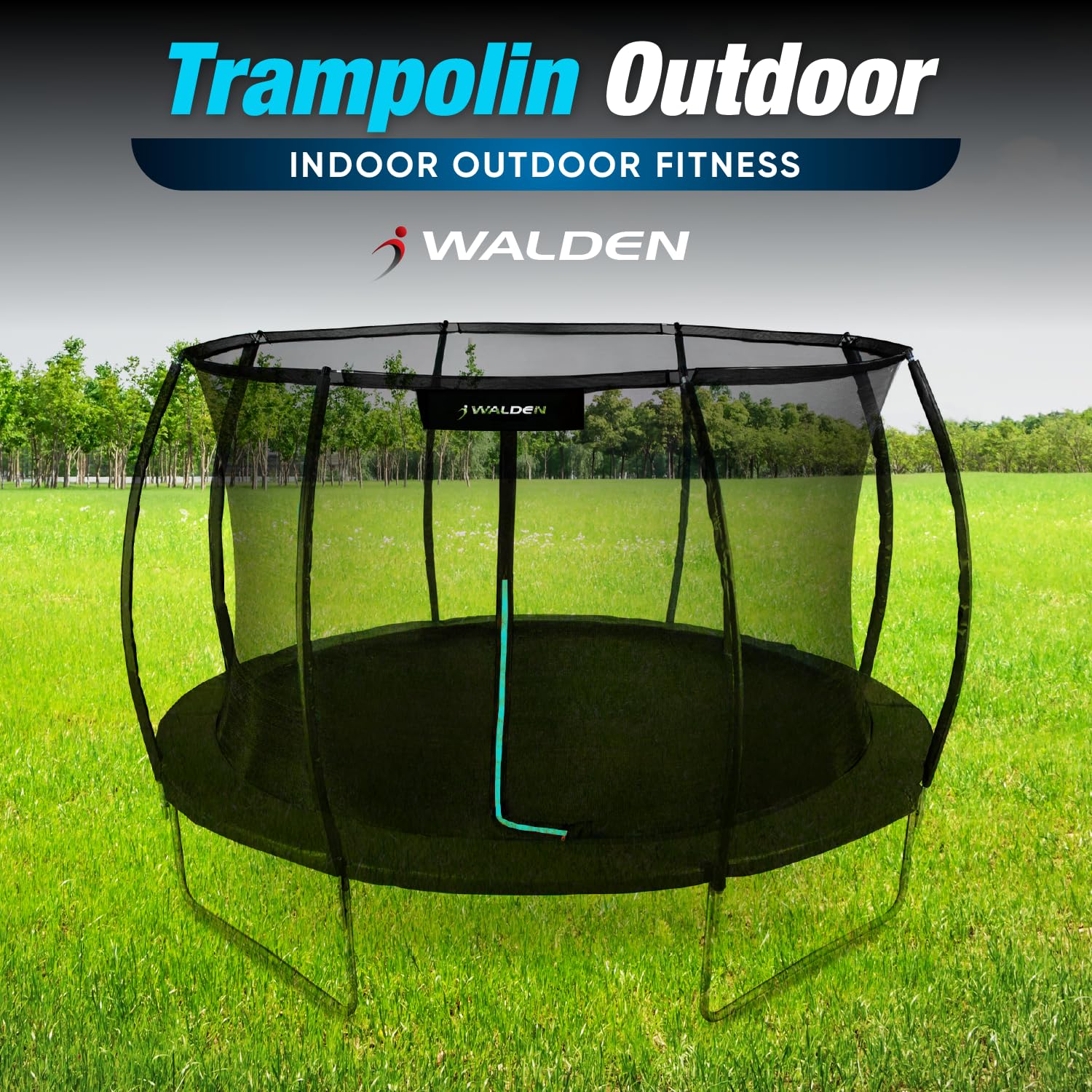 Trampolin Outdoor, Gartentrampolin Ø 244 cm 8 FT Zertifiziert Trampolin mit Sicherheitszaun und Gepolsterte Stangen für Kinder Indoor Outdoor Fitness, Belastbar bis 100kg (244 cm) 2