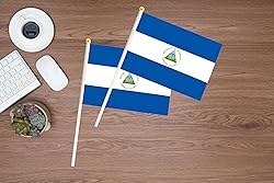 50 Pack Nicaragua Nicaraguan Flags - Small Mini