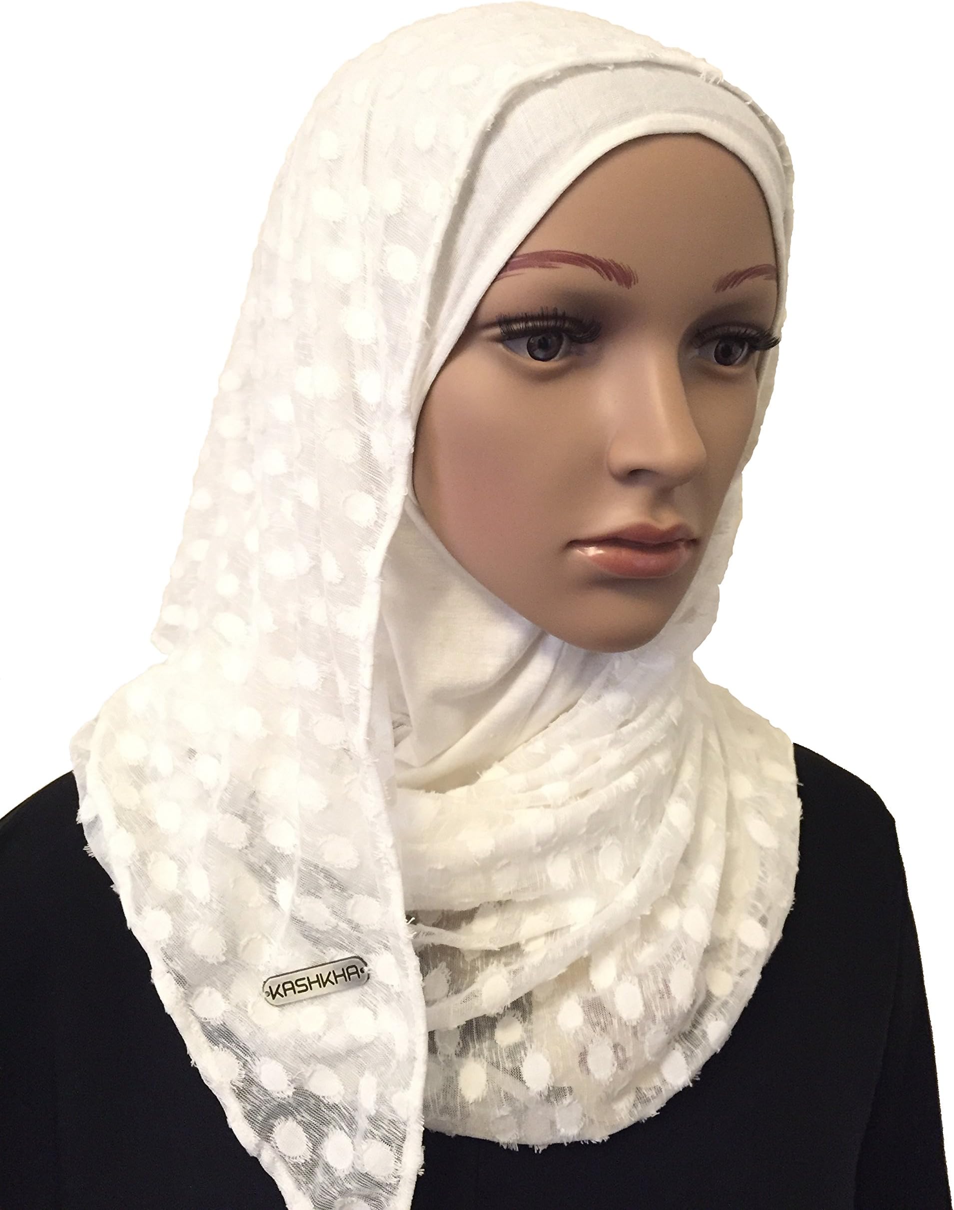 Kashkha Dotted Ready to Wear Instant Hijab Scarf