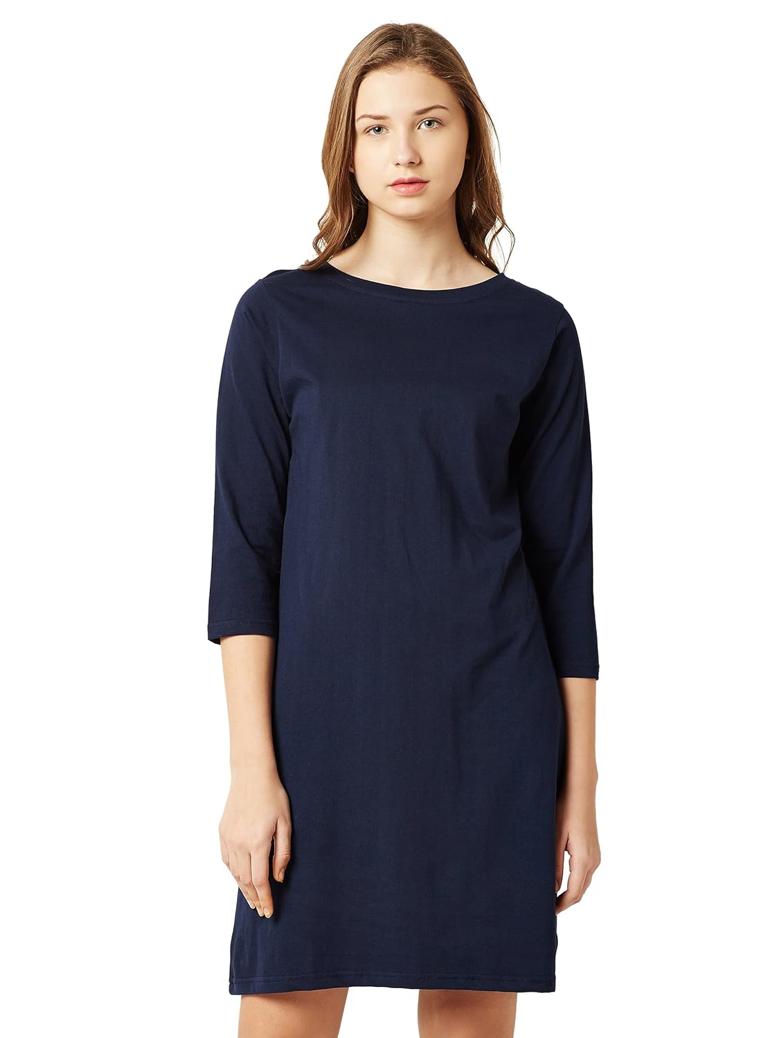 miss chase women's navy blue mini shift dress
