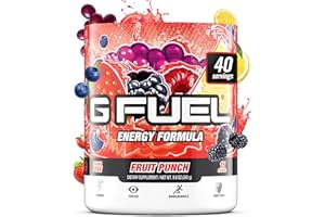 G Fuel Fruit Punch Tub (40 Servings) Elite Energy and Endurance Formula, 9.8 oz(280g)