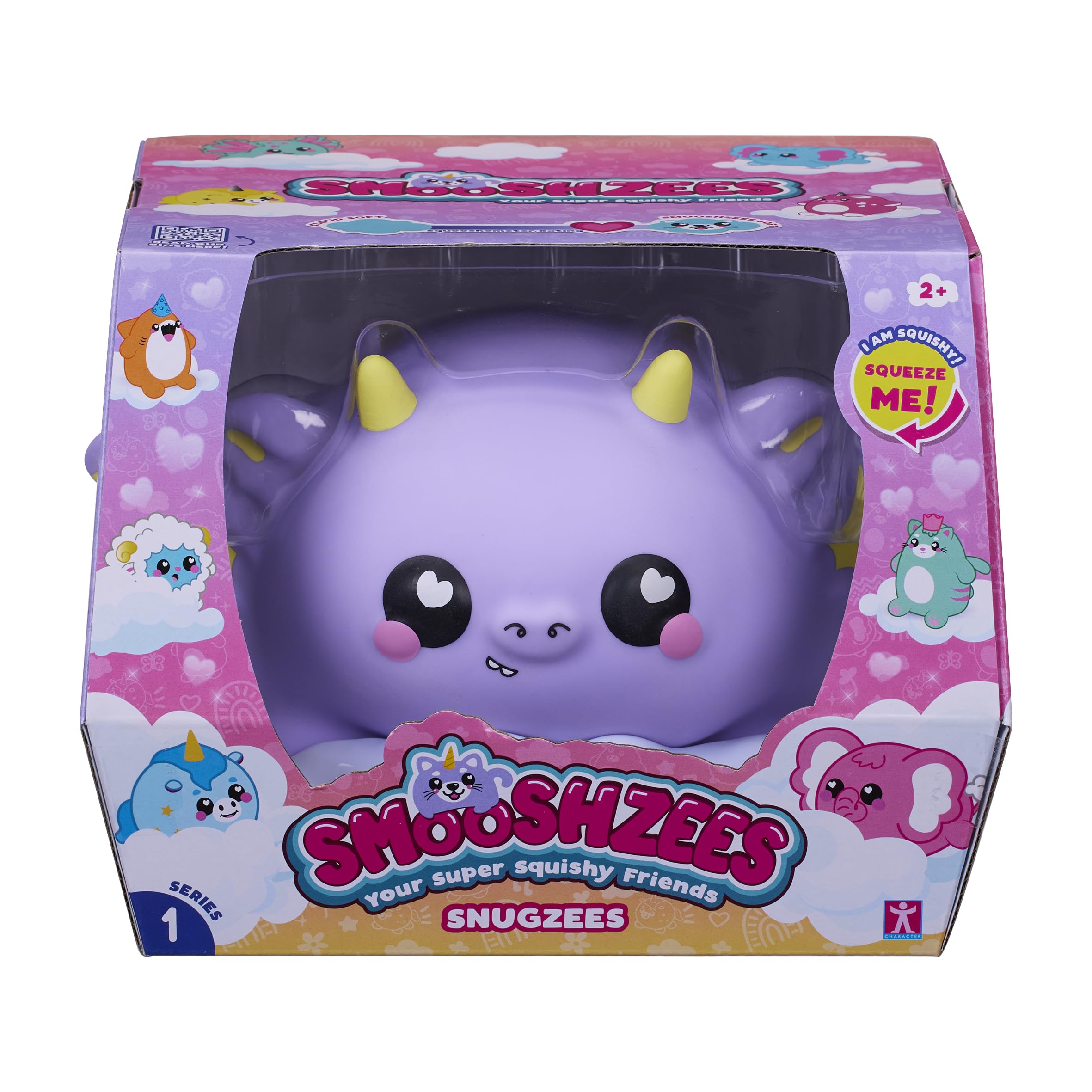 Smooshzees Snugzees, Puffin, Purple Dragon, Collectable Characters, Supersoft, Cuddly and Squishy!