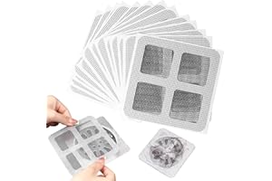 2024 New Qilucky 50PCS Disposable Shower Drain Hair Catcher Drain Screen for Shower Drain Mesh Cover Drain Sticker,Bathroom,Kitchen,Laundry, Bathtub,Sink,for Pet Hair