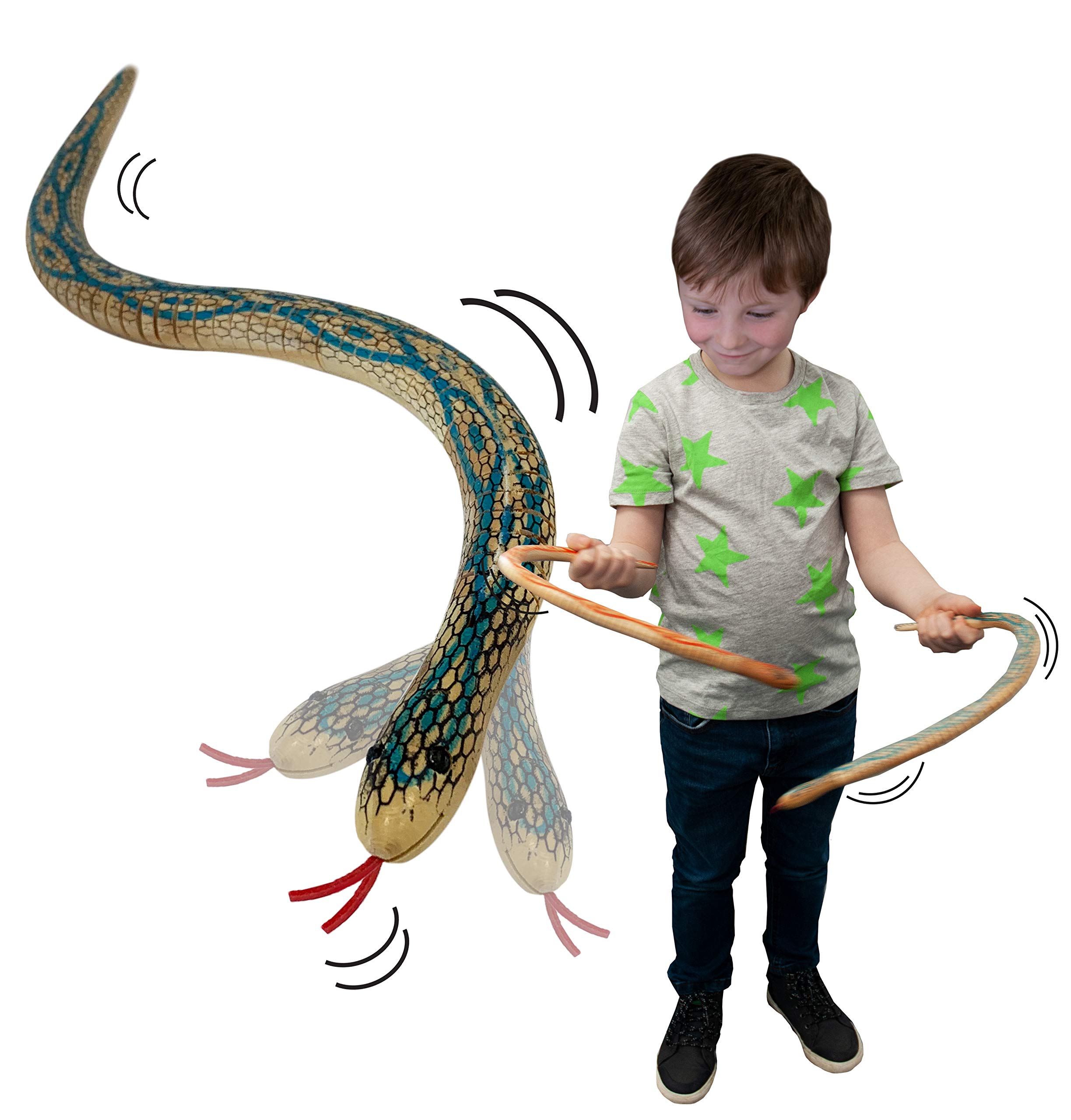 Wooden Wiggle Snake from Deluxebase. Flexible Retro Wooden Toys for Kids, Fidget Toy Sensory Snake for ADHD, Stress Relief & Pranks – Fun Birthday Gift, Party Bag or Stocking Filler.