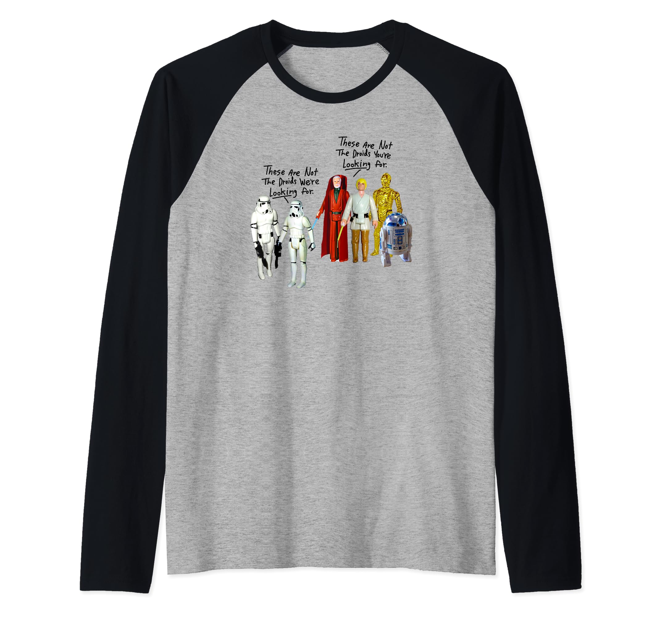 Star Wars These Aren't The Action Figures C1 Raglan Baseball Tee