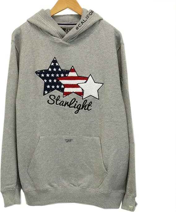 Amazon ジーアールエフコレクション Grfcollection プルオーバー パーカー 星柄刺繍 メンズ レディース sw 3 ブラック ホワイト グレー トレーナー パーカー 通販