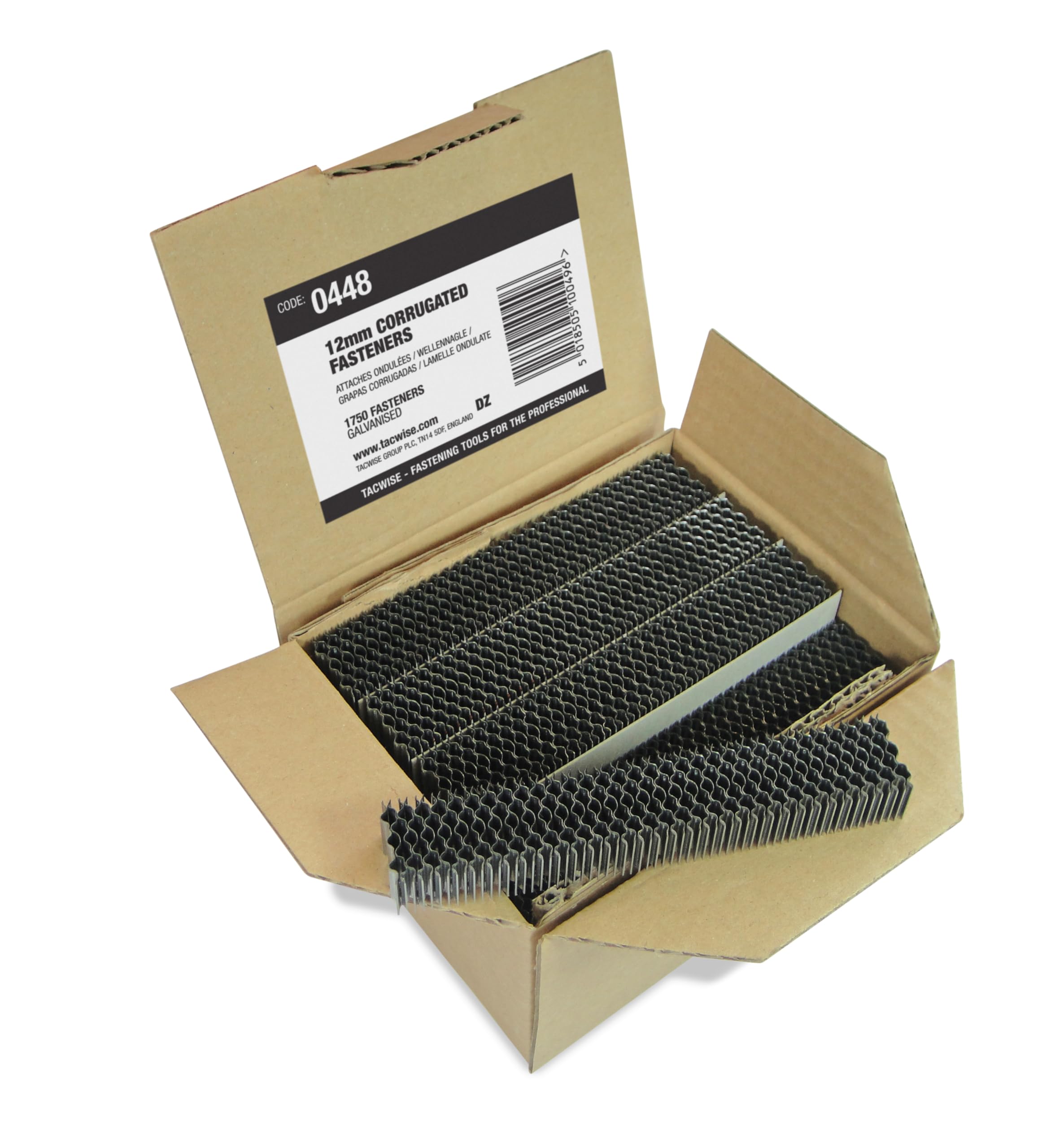 Tacwise 0448 12 mm Galvanised Corrugated Joint Fasteners, Pack of 1,750