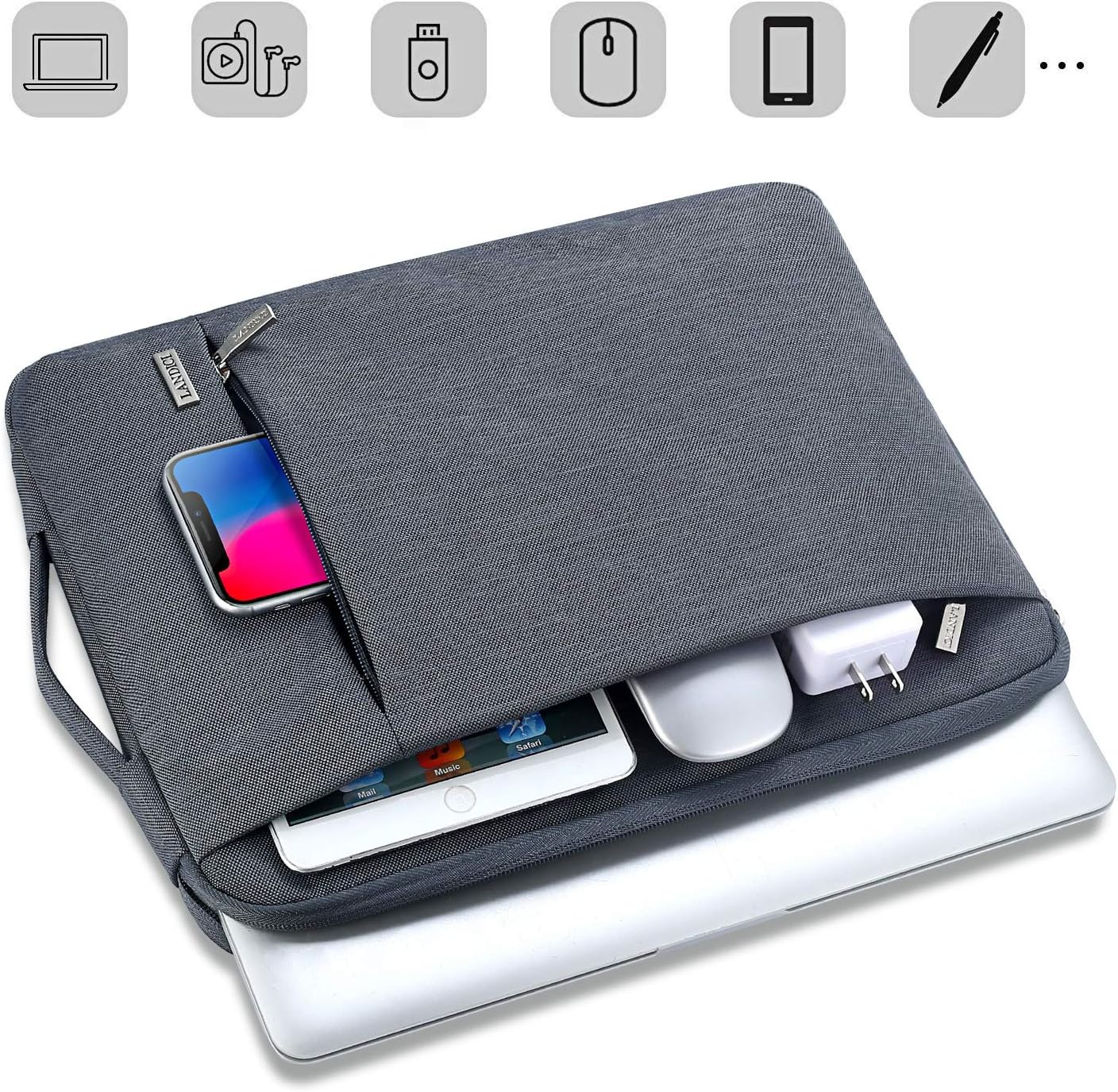 LANDICI 360°Protective Laptop Sleeve Case 13 13.3 14 Inch - Image 4
