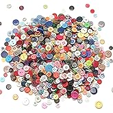 About 1000 Small Resin Buttons, Sewing DIY Craft Buttons, Hand-Painted Decorative Buttons Multicolor Series