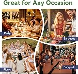 GreFusion 9 Inch Strong Paper Plates 125 Pack Sugarcane Eco Friendly White view 7