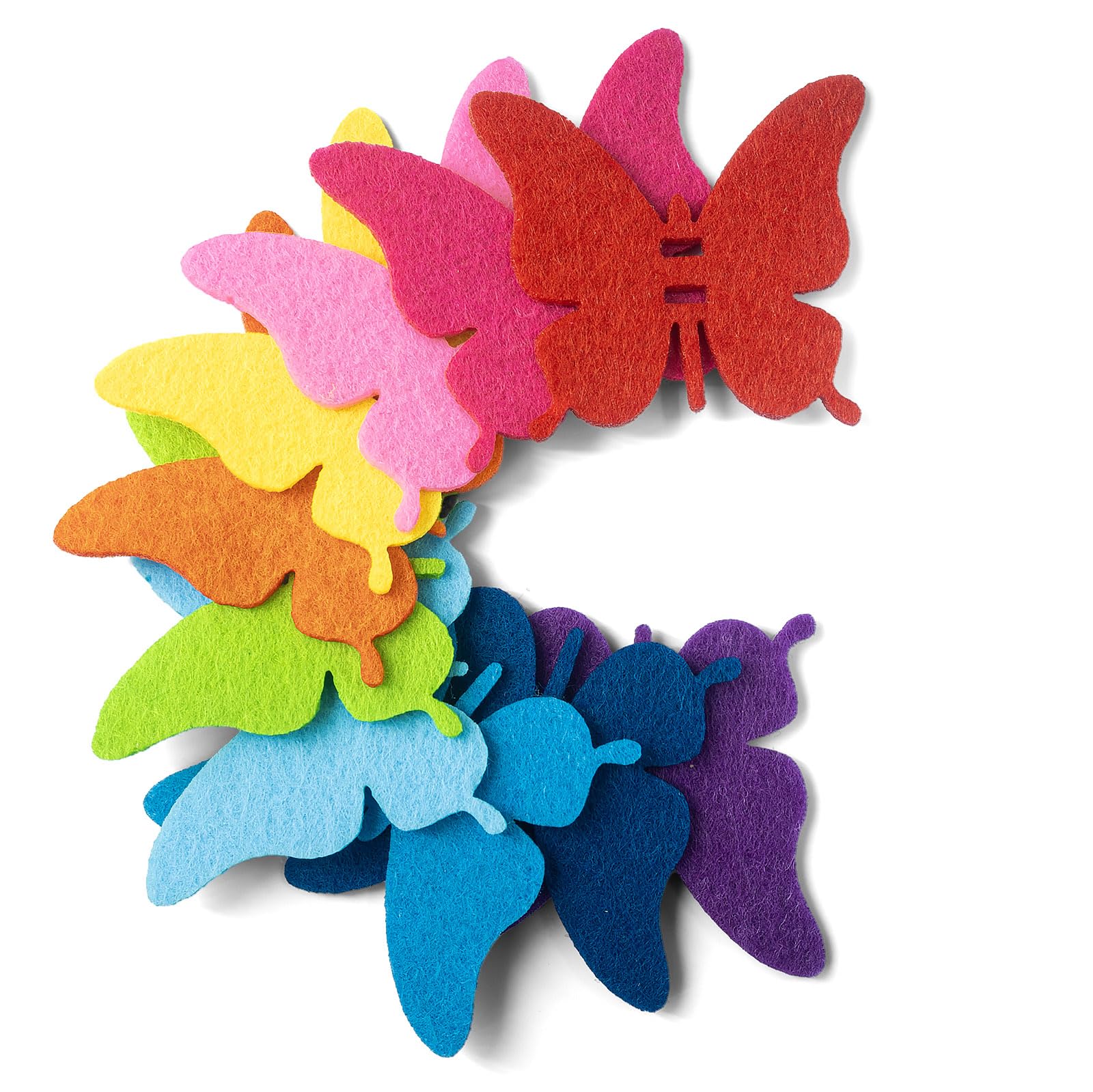 Summer-Ray 100pcs Colourful Felt Butterfly Lollipop Treat Tag/Candy Holder for Parties