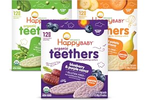 Happy Baby Organics Teether, 3 Flavor Variety Pack, 12 Count (Pack of 3)