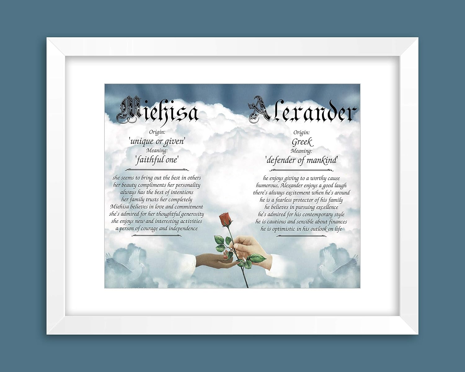 Hands and Rose 4 Personalized ANY First Name