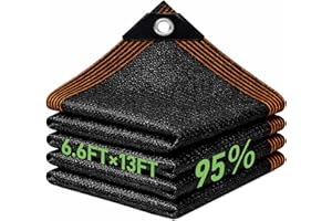 13 x 6.6 Ft 95% Garden Sunblock Shade Cloth- UV Resistant Sunblock Shade Netting Cover- Garden Shade Mesh Tarp with Grommets 