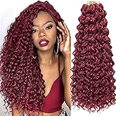 GoGo Curl Crochet hair Deep Wave Crochet hair 18inch 7Packs 118# | For Black Women Synthetic Bohemian Natural Blonde Ocean Wave Braiding hair Extensions