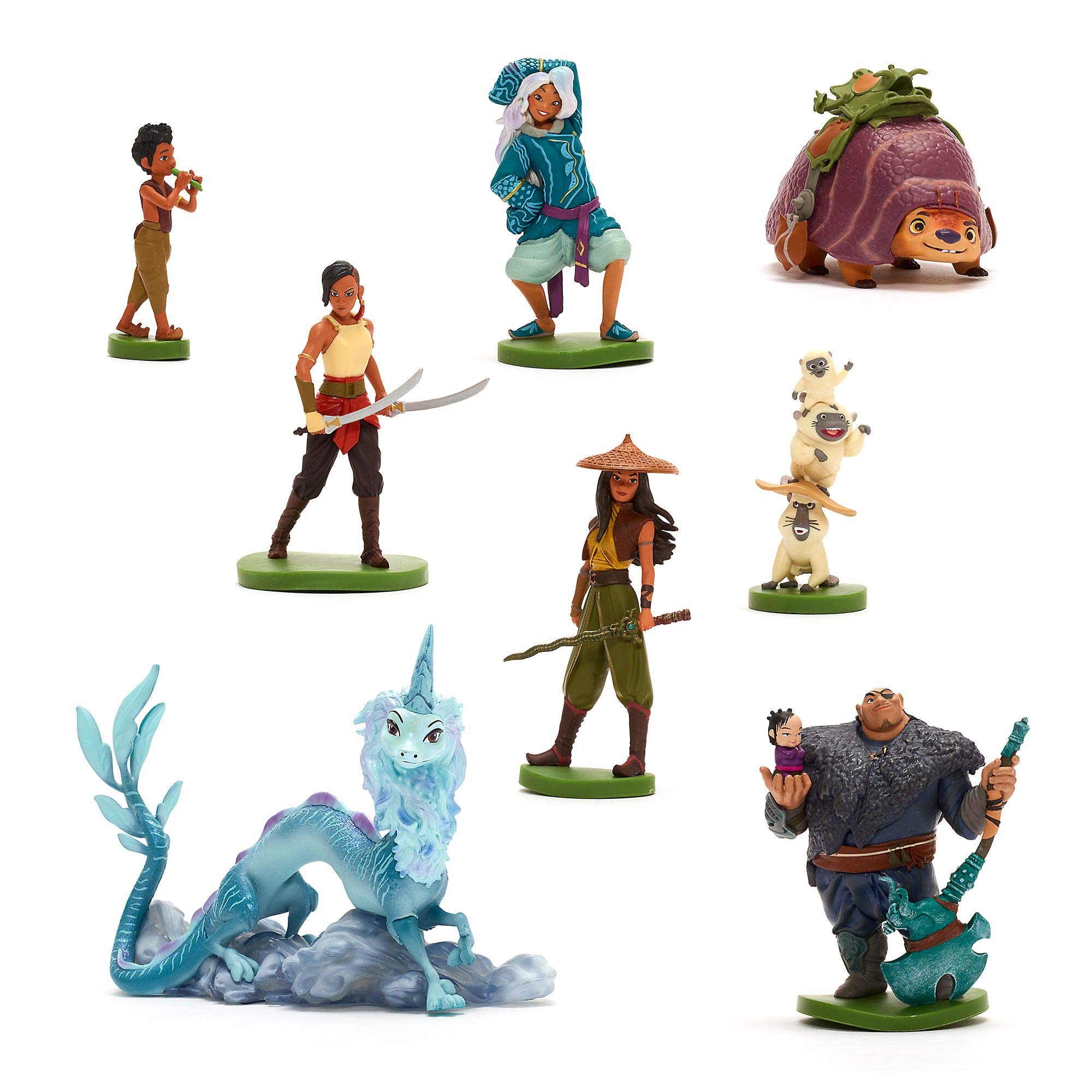 Disney Store Official Raya and the Last Dragon Deluxe Figurine Playset, 8 Figures, Features Moulded Details, Toys Suitable for Ages 3+
