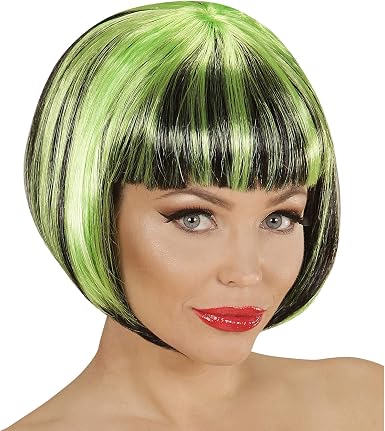 Amazon Com Black Green Streaks Fashion Wig Clothing