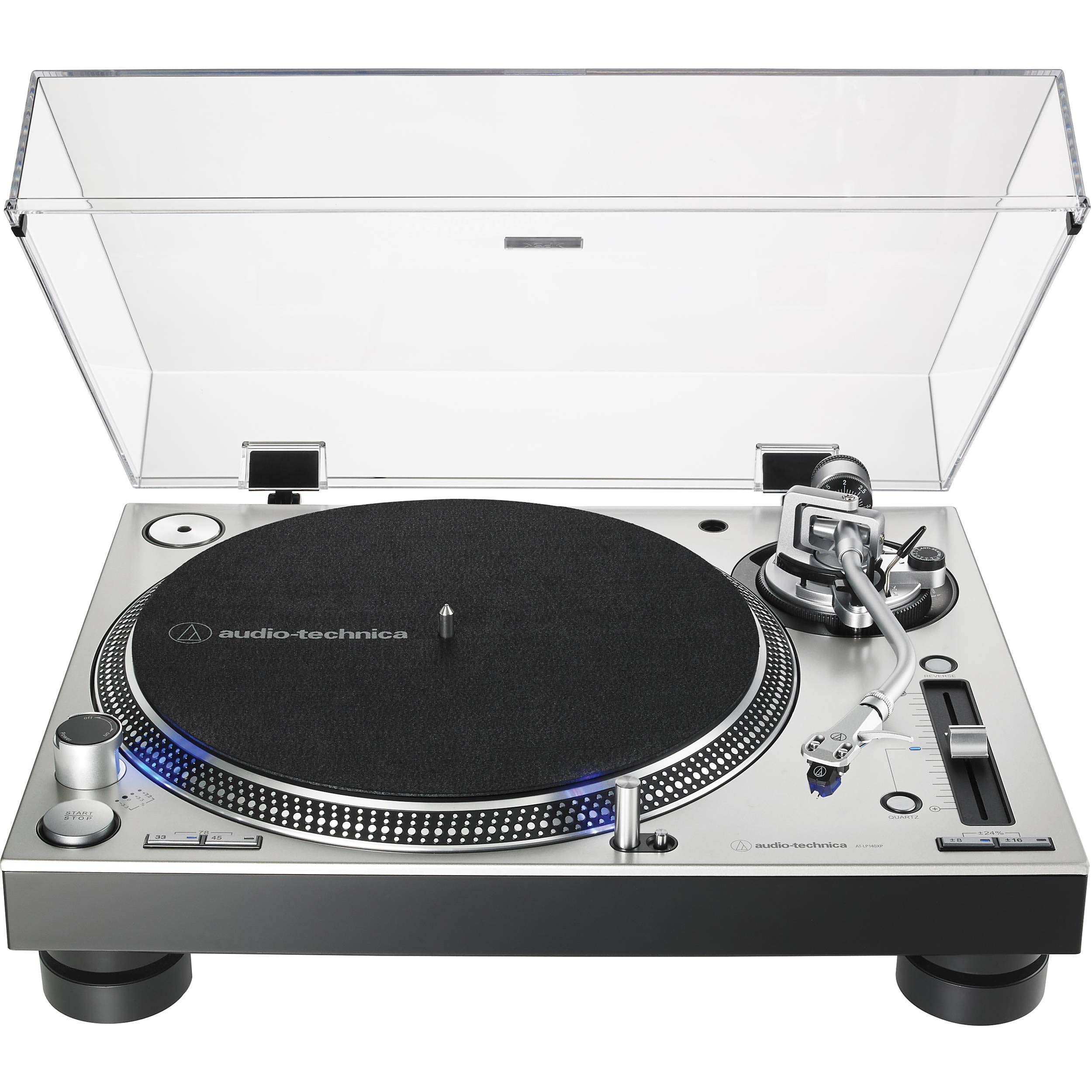 Audio-Technica - AT-LP140XP Professional Direct Drive Manual Turntable - Silver
