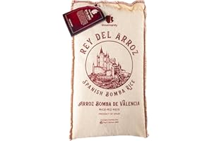 Gourmanity 2.2 lb Spanish Bomba Rice for Paella, Rey del Arroz Authentic Spanish Bomba Rice from Spain