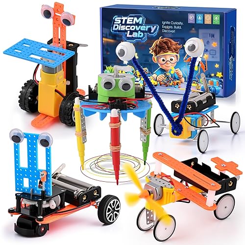 STEM Kits for Kids Ages 6-12, Science Kits for Kids,DIY STEM Gifts Toys for 6 7 8 9 10 11 12 13 Year Old Boy Birthday Gifts,Robot Building Science Kits Engineering Projects,Science Experiments Kits