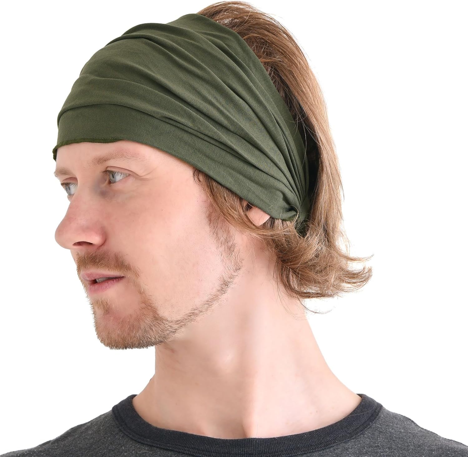 FASCIA ANTI SUDORE LIME PER TESTA Fronte Capelli SPORT PALESTRA Fitness Corsa - 9