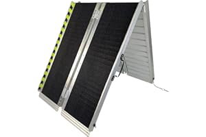 WINVI Non-Skid Wheelchair Ramp Threshold Ramp with a Non-Slip Surface Portable Aluminum Foldable Mobility Scooter Ramp for Home Steps Stairs Doorways Curbs (7 Foot)