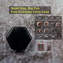 Haxtec Mini Dice Set Small 10mm Metal DND Dice Set