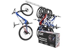 Ceiling Bike Hanger Slide Mount Up To 6 Bikes, Sliding Garage Bicycle Storage, 51" Heavy Duty Hanging Hook Racks 450lbs Limit