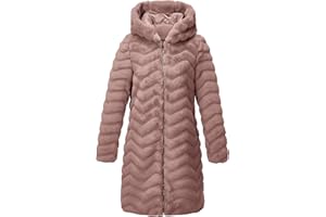 RISISSIDA Women Long Faux Fur Coat Fuzzy Jacket Hooded Spring Autumn Winter Warm Overcoat