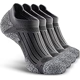 SITOISBE Men's No Show Compression Athletic Socks, Cushioned for Running Hiking