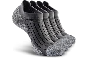 SITOISBE Men's No Show Compression Athletic Socks, Cushioned for Running Hiking