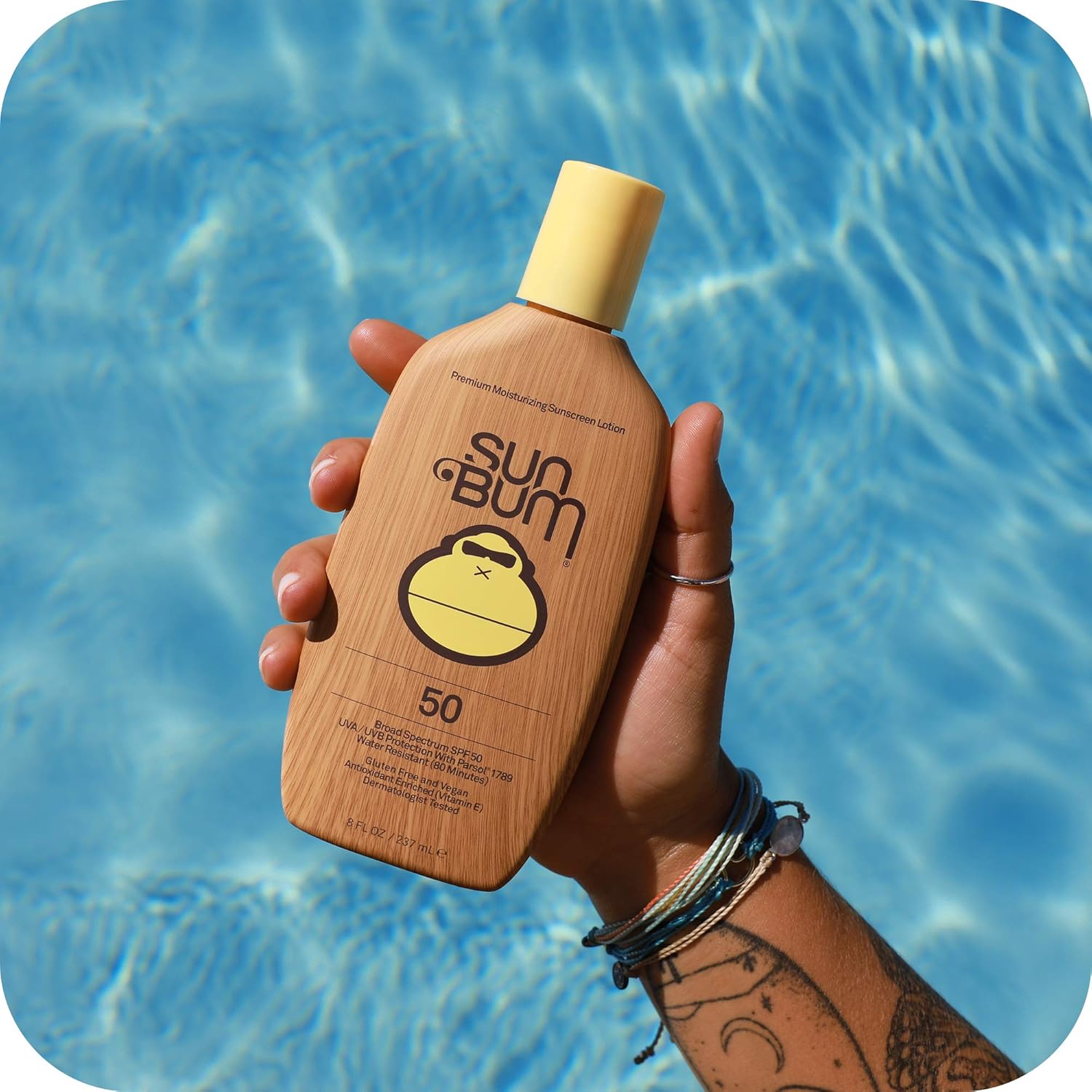 Sun Bum Original SPF 50 Sunscreen Lotion | Vegan and Reef Friendly (Octinoxate & Oxybenzone Free) Broad Spectrum Moisturizing UVA/UVB Sunscreen with Vitamin E | 8 oz: Beauty